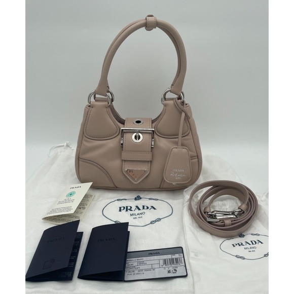 $2950 NEW PRADA MOON NAPPA LEATHER RE-EDITION 2002 MINI SHOULDER BAG PURSE - Picture 5 of 16